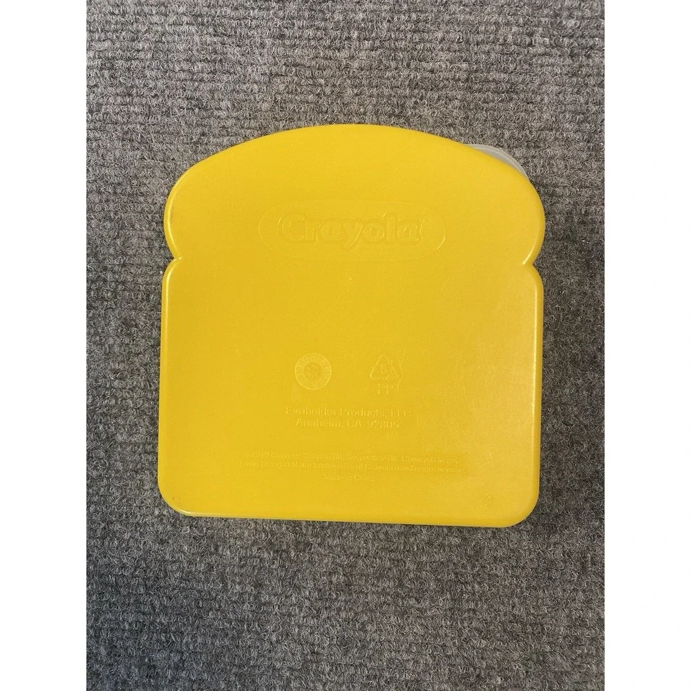Crayola Snack Packer Sandwich Keeper Lunch Plastic Container with Lid 2005 5X5